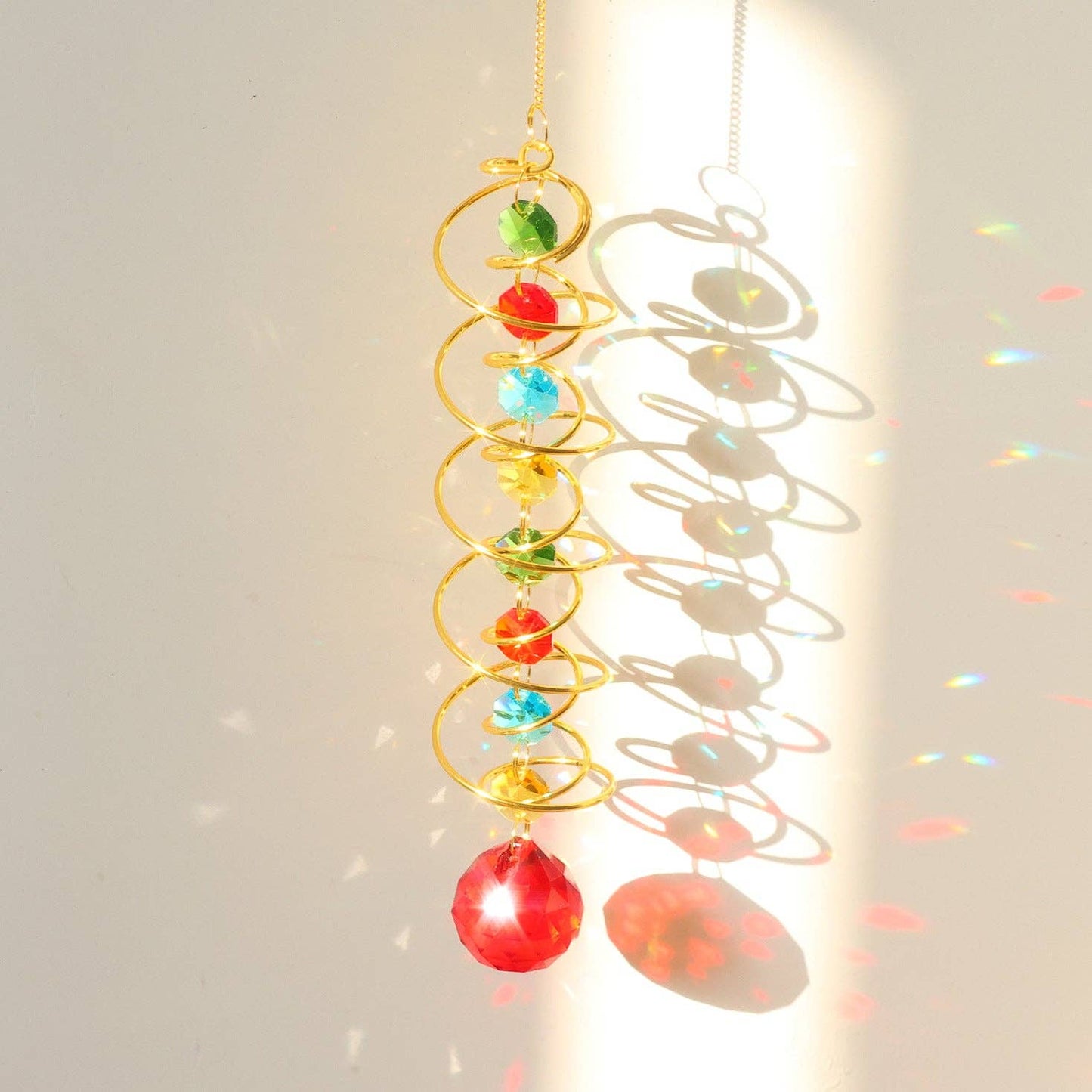 Rainbow Crystal Helical Suncatcher