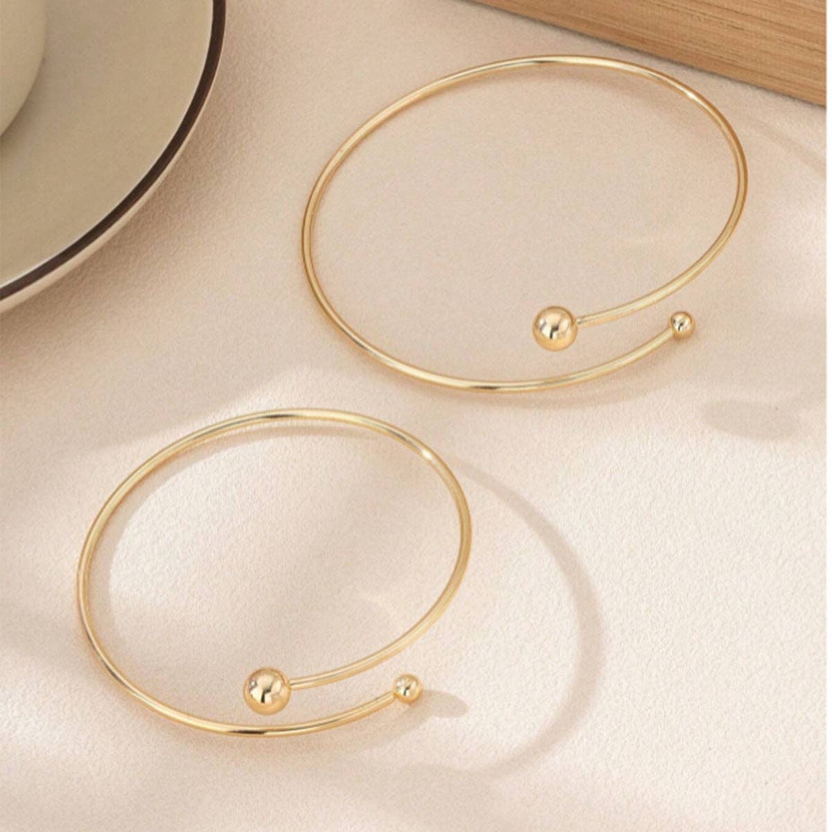 Simple Cross Ball Barcelet Arm Cuff