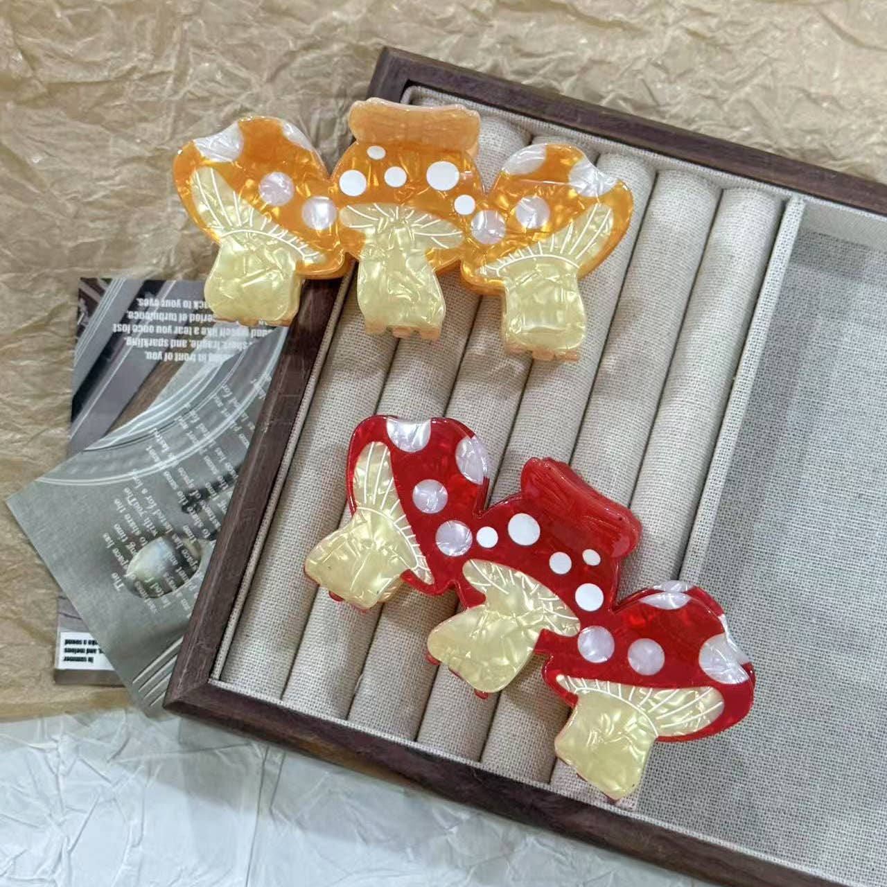 Creative Colorful Triple Mushroom Large Hair Claws