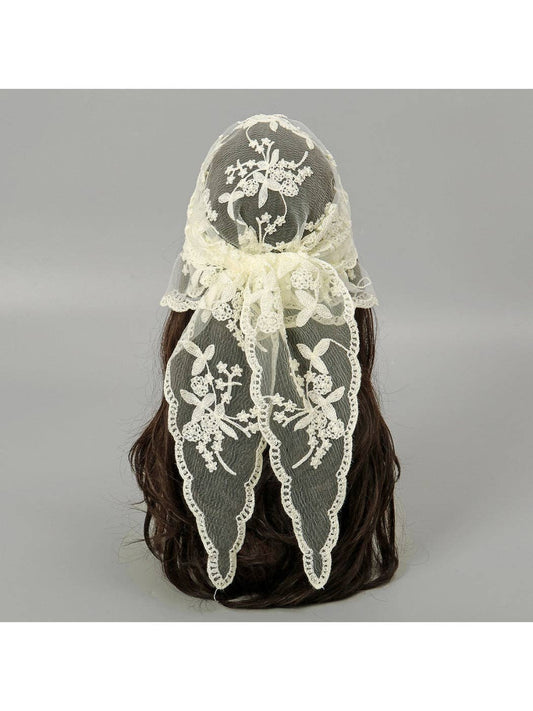 Scarvii - Vintage Floral Lace Hair Wrap