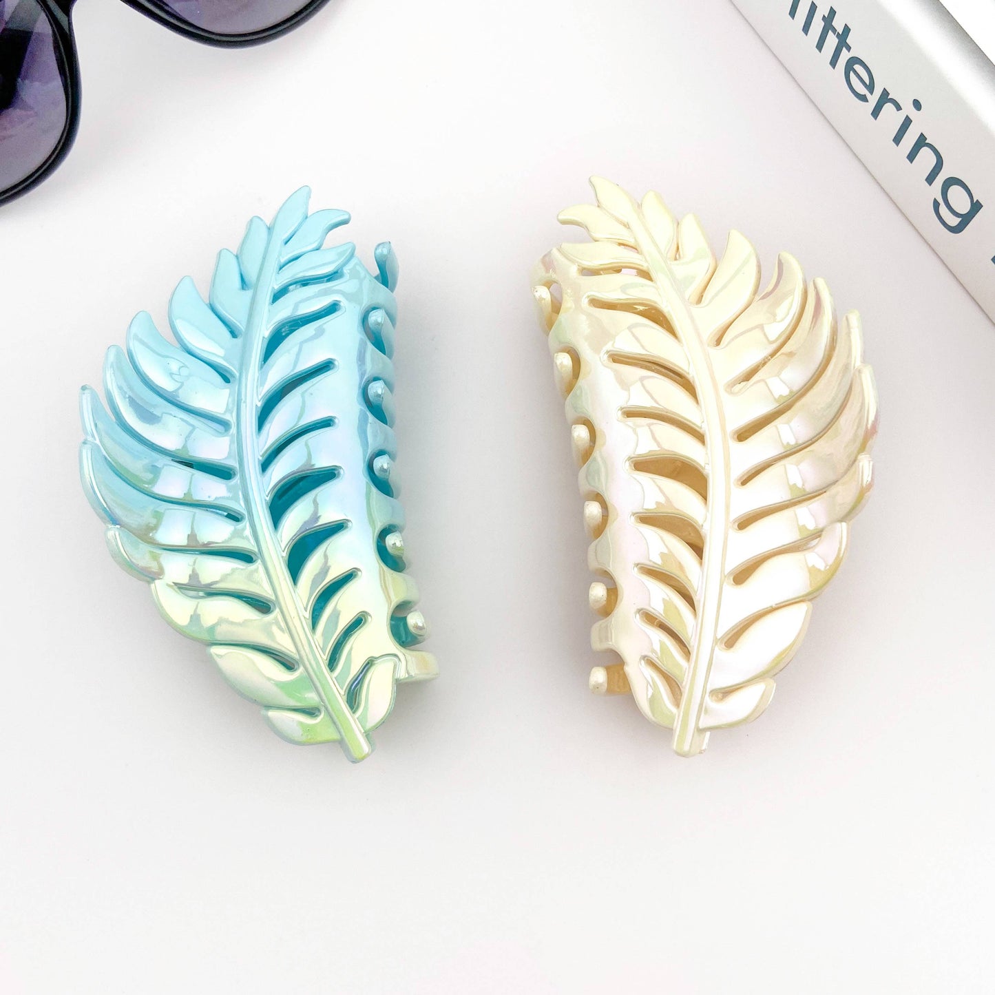 Candy Color Gradient Leaf Hair Clip