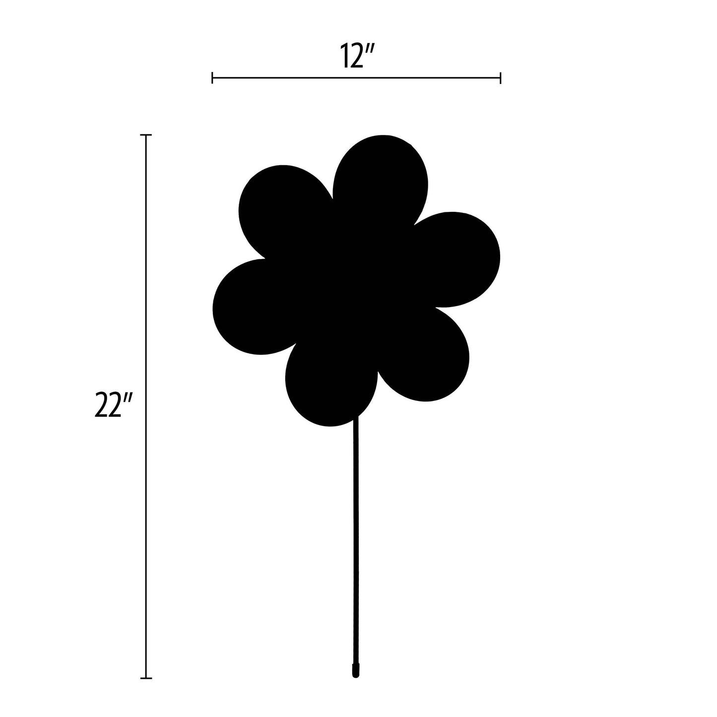 12" Tie Dye Daze Flower Spinner