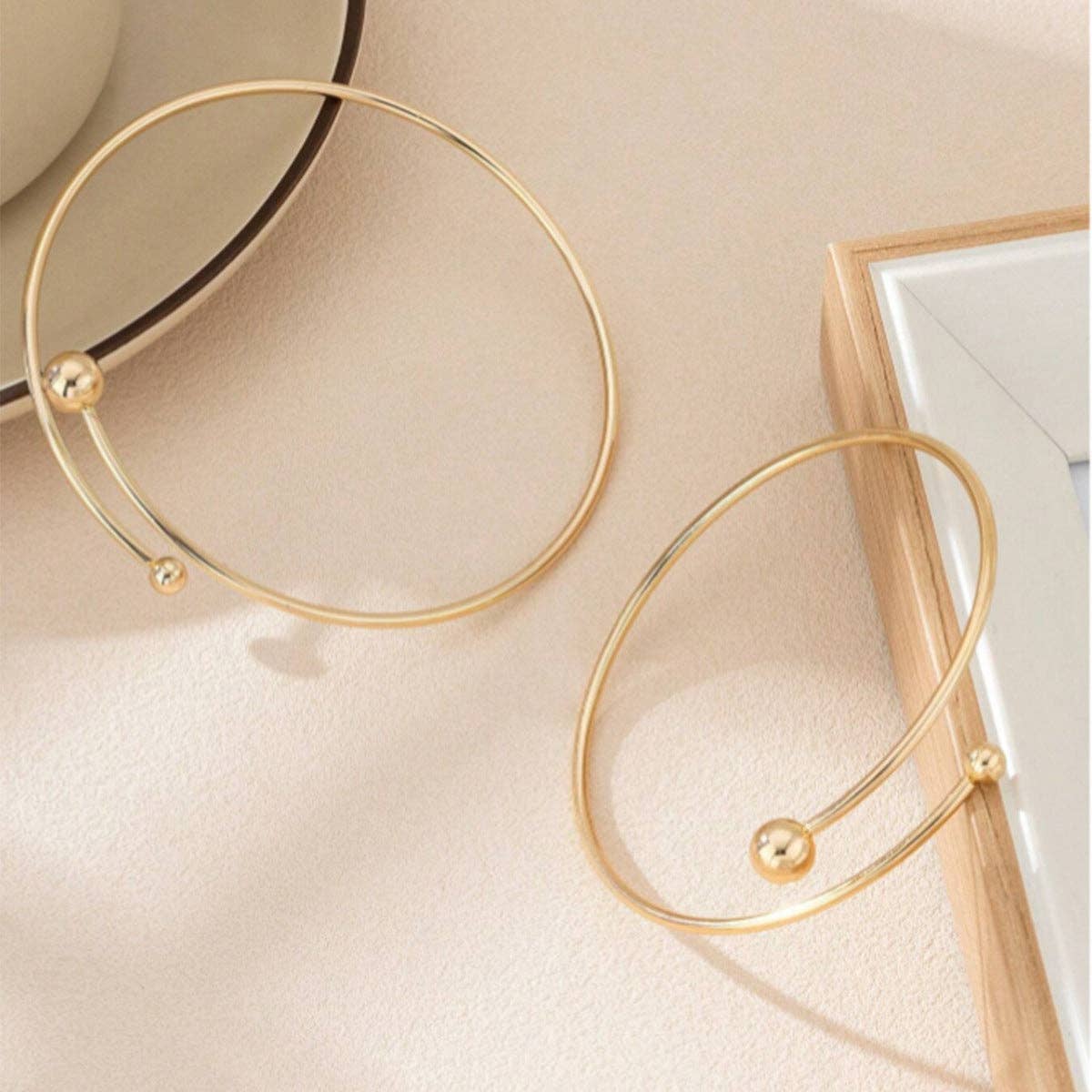 Simple Cross Ball Barcelet Arm Cuff
