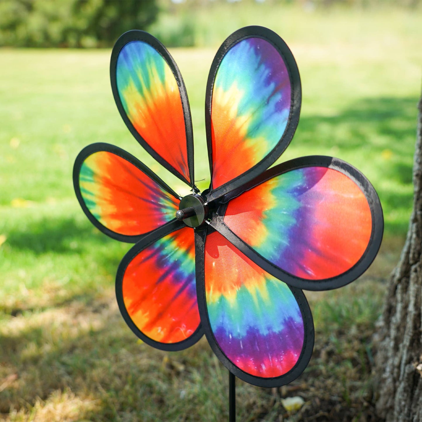 12" Tie Dye Daze Flower Spinner