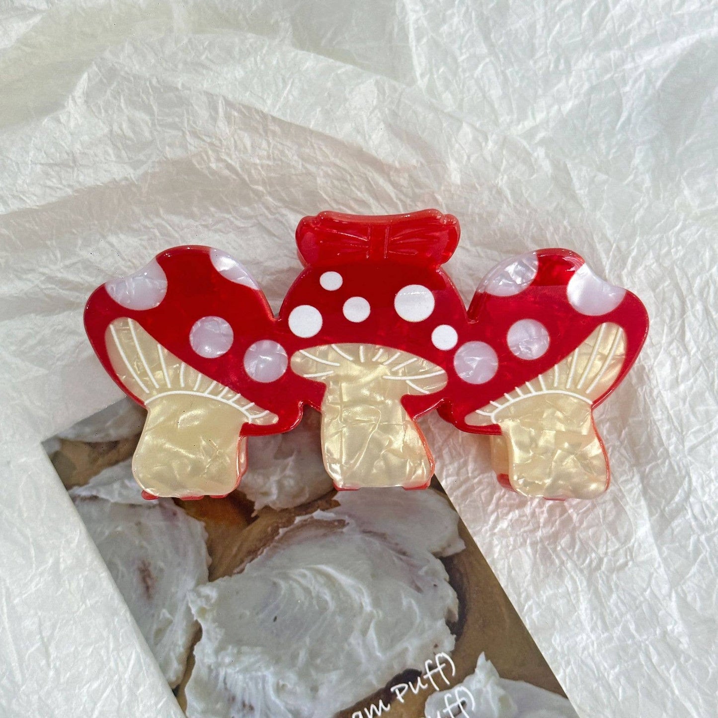 Creative Colorful Triple Mushroom Large Hair Claws