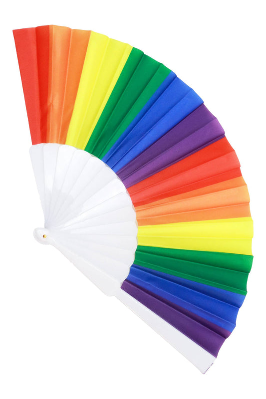 Rainbow Hand-Held Folding Fan