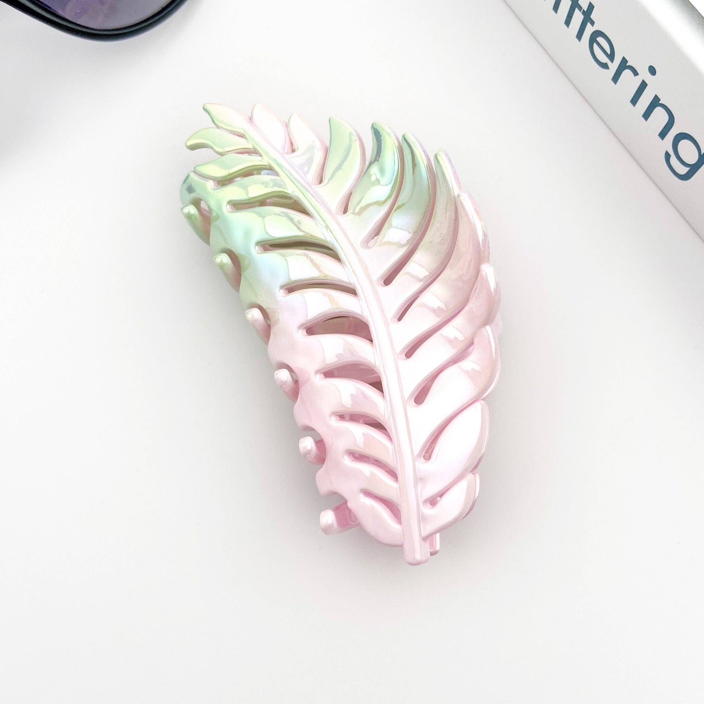 Candy Color Gradient Leaf Hair Clip