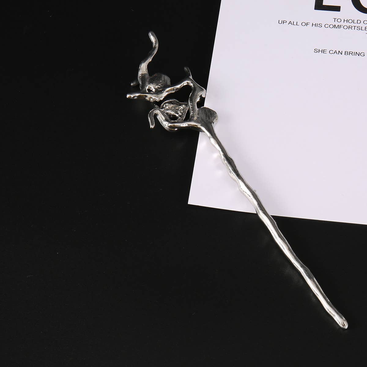 Unique Iridescent Crystal Branch Hair Stick