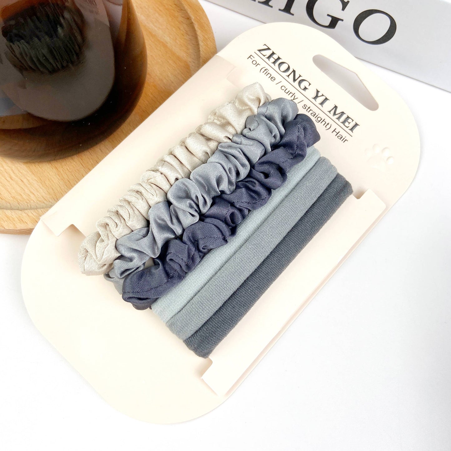 6PCS colorful  high elastic sweet hair tie