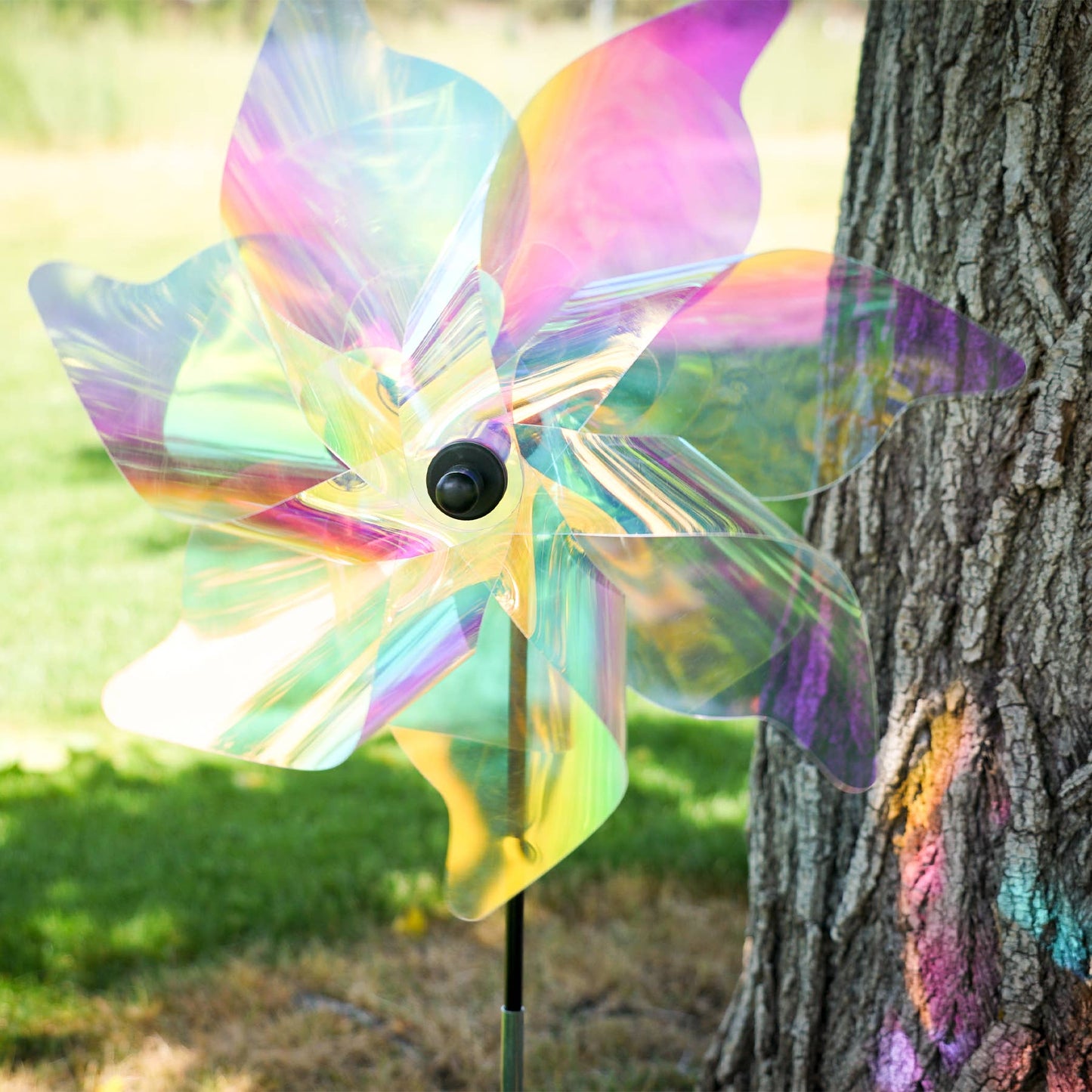 18" Iridescent Pinwheel Spinner