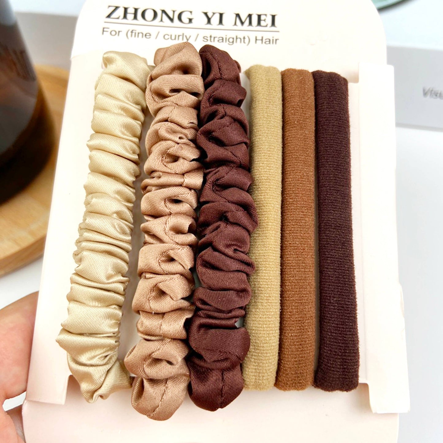 6PCS colorful  high elastic sweet hair tie