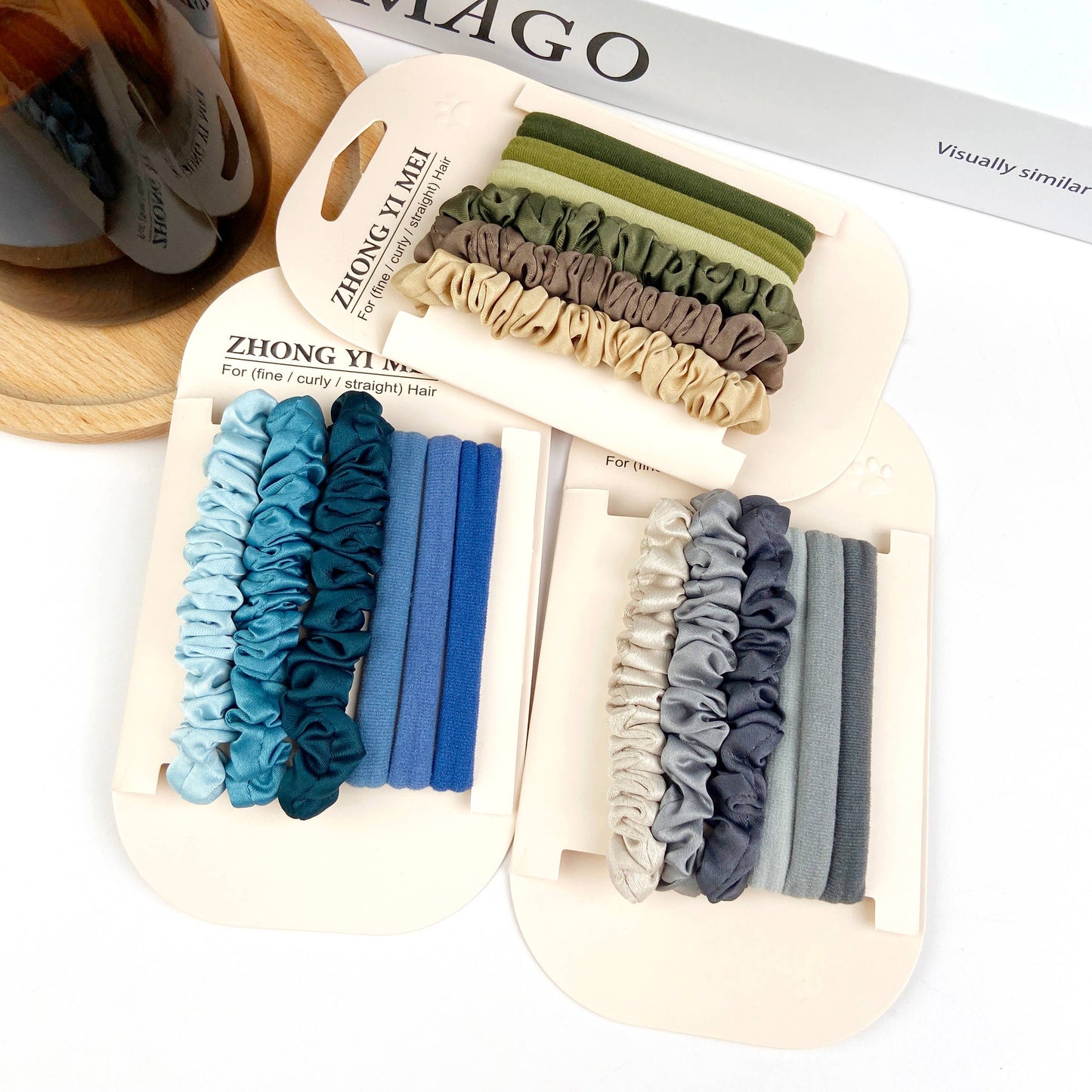 6PCS colorful  high elastic sweet hair tie