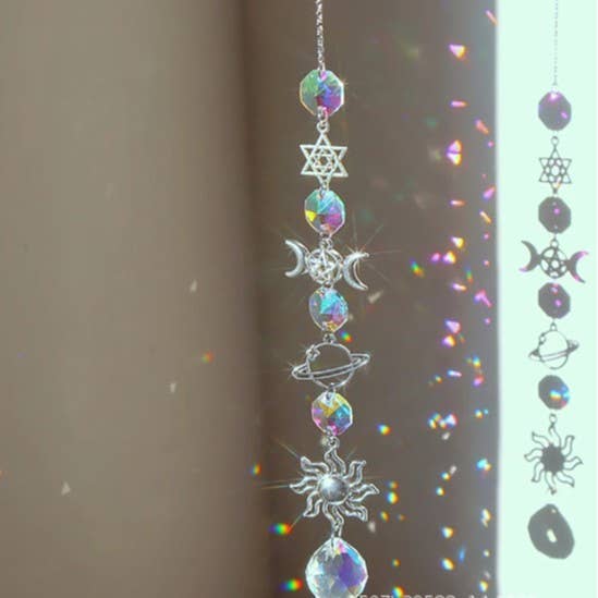 Simple Moon Crystal Ball Suncatcher