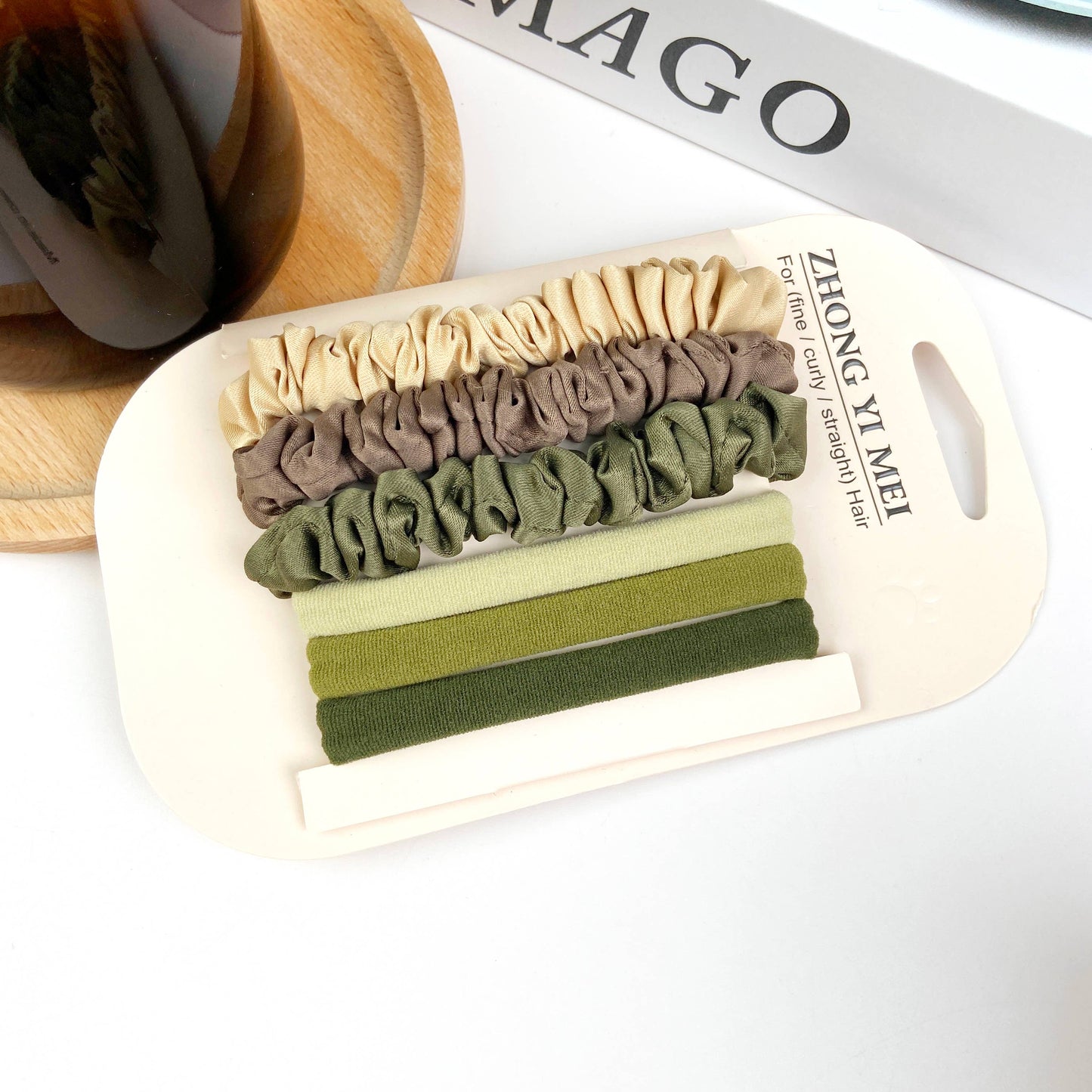 6PCS colorful  high elastic sweet hair tie
