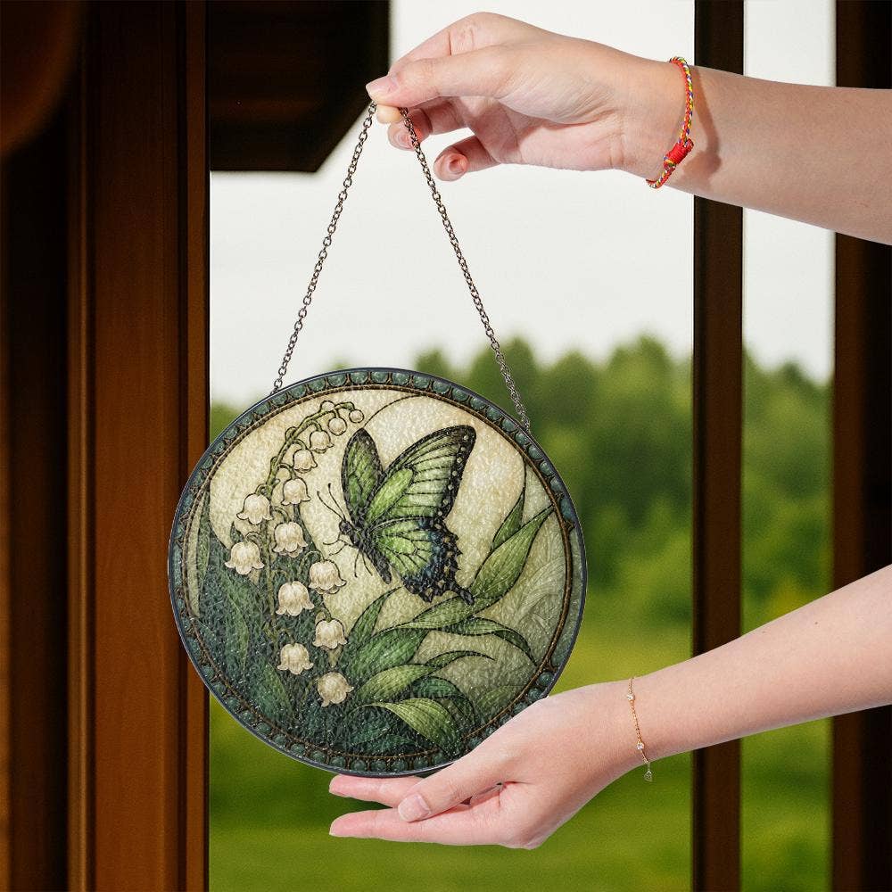 Lily of The Valley Stained Glass Suncatcher