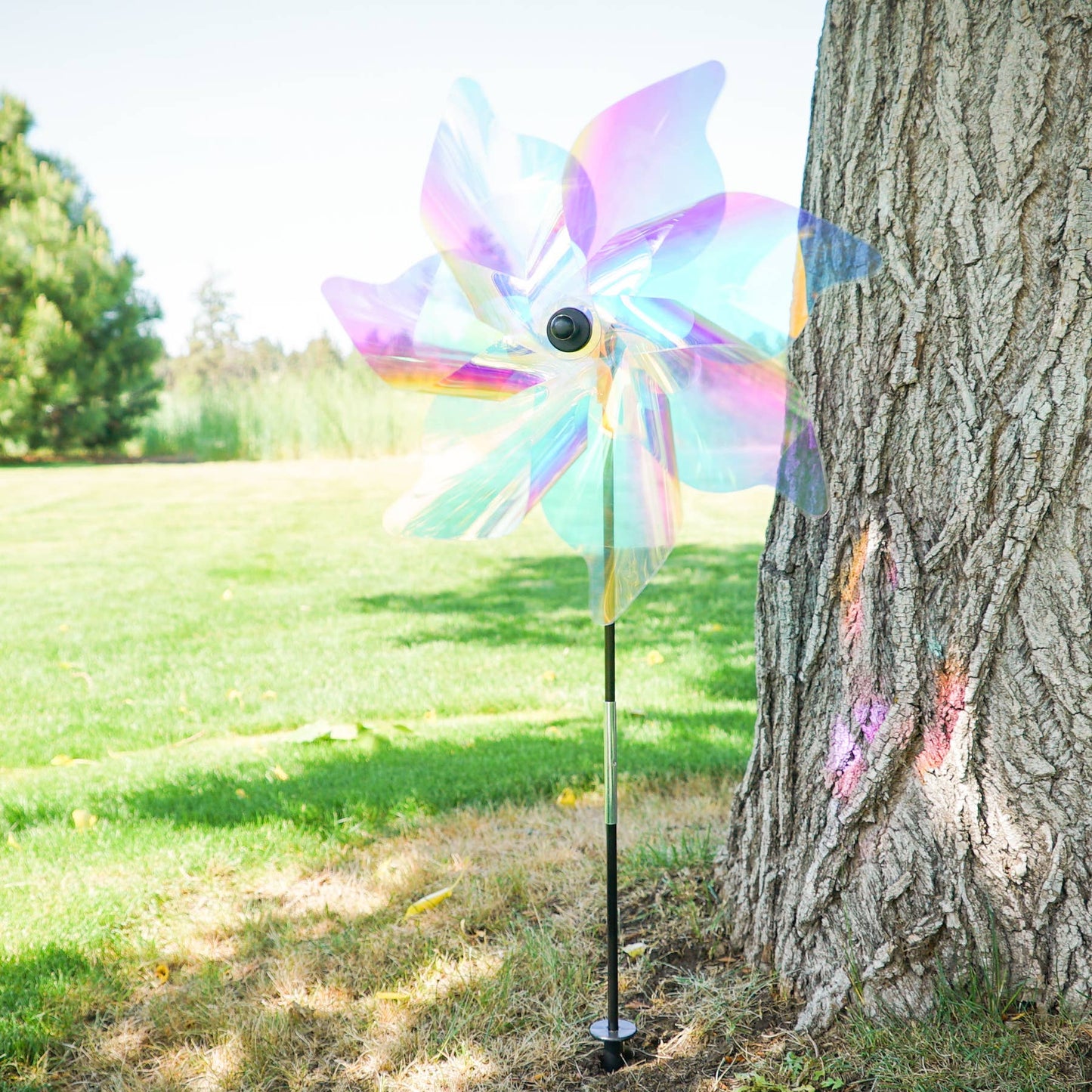 18" Iridescent Pinwheel Spinner