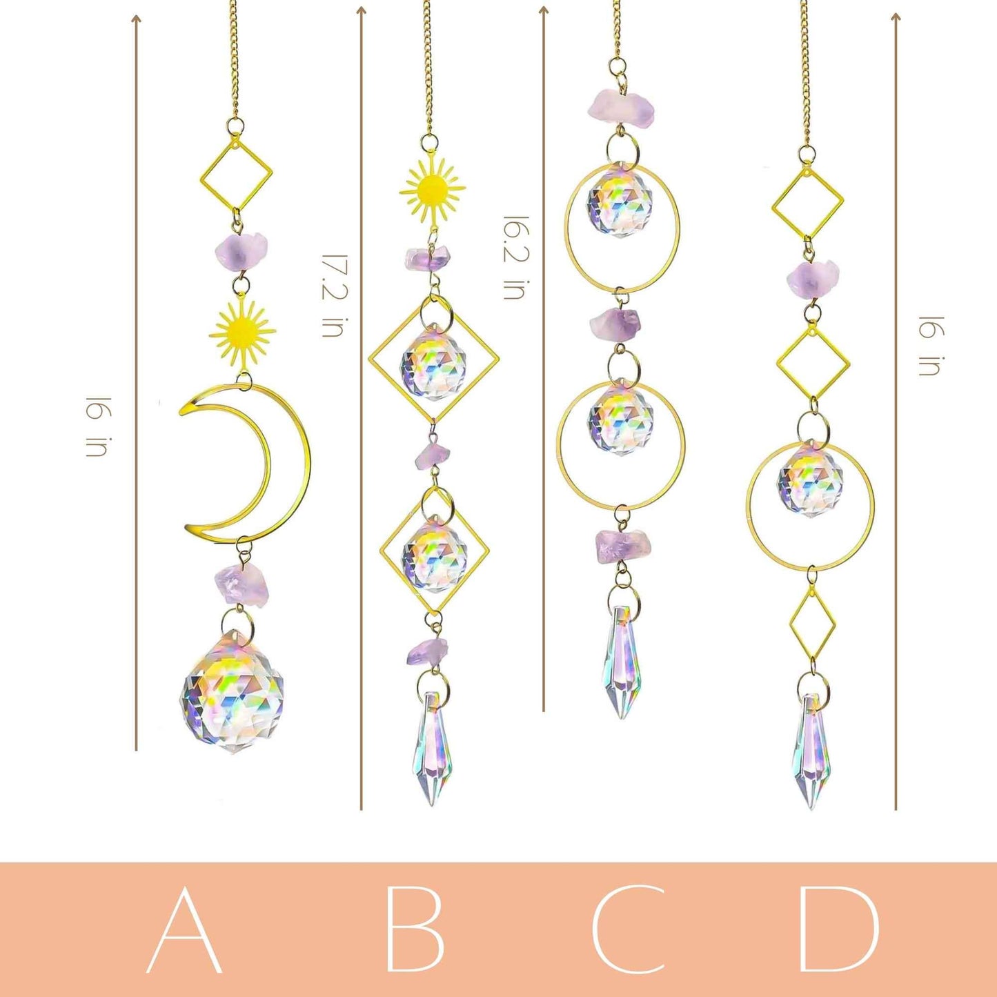 Amethyst Crystal Suncatcher