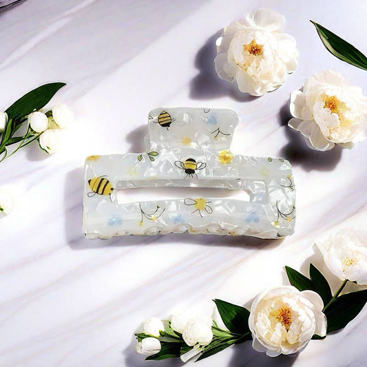 Cartoon Bee Flower Claw Clip