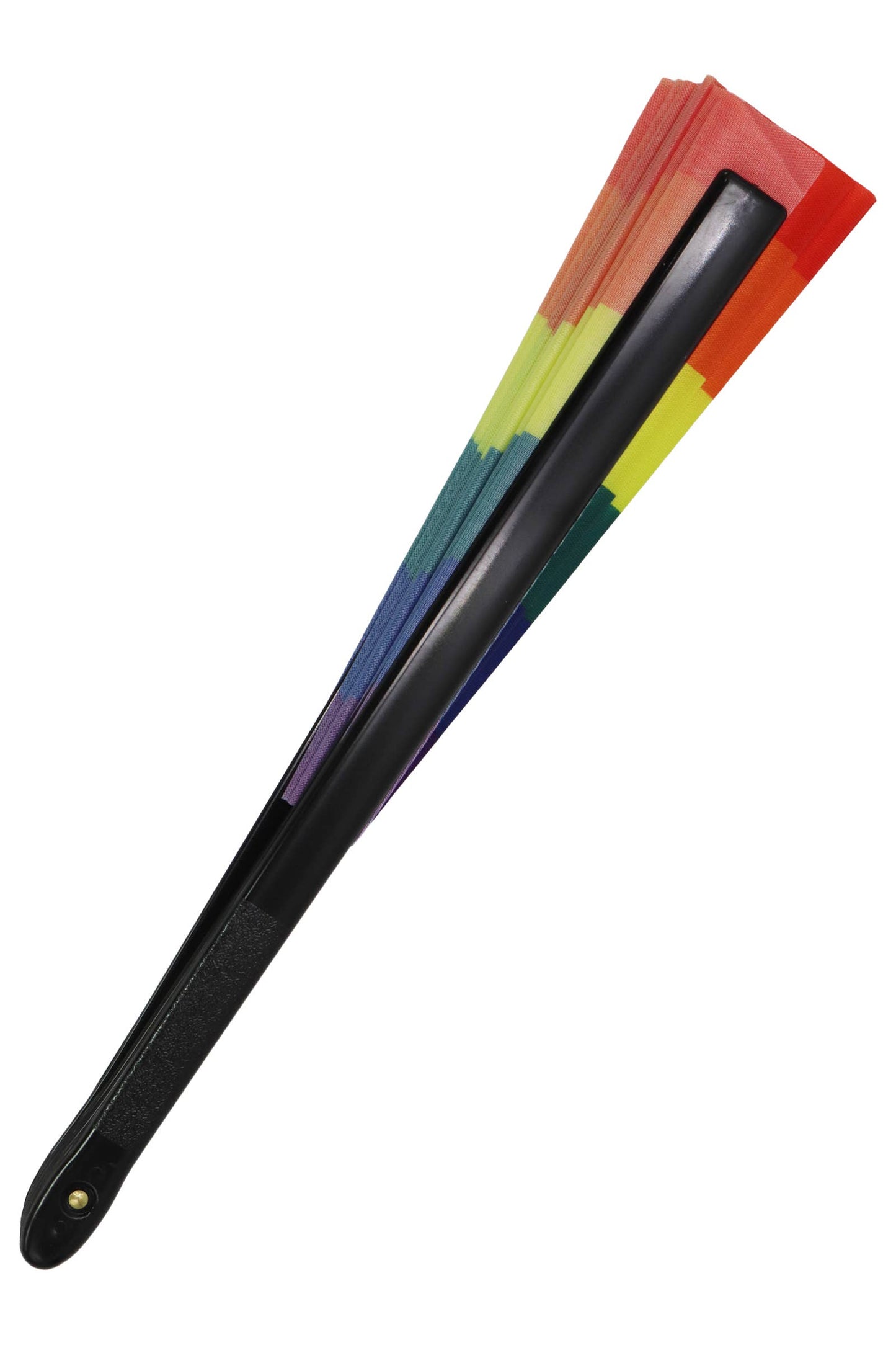 Large Rainbow Pride Line Dance Folding Fan - 13 Inch