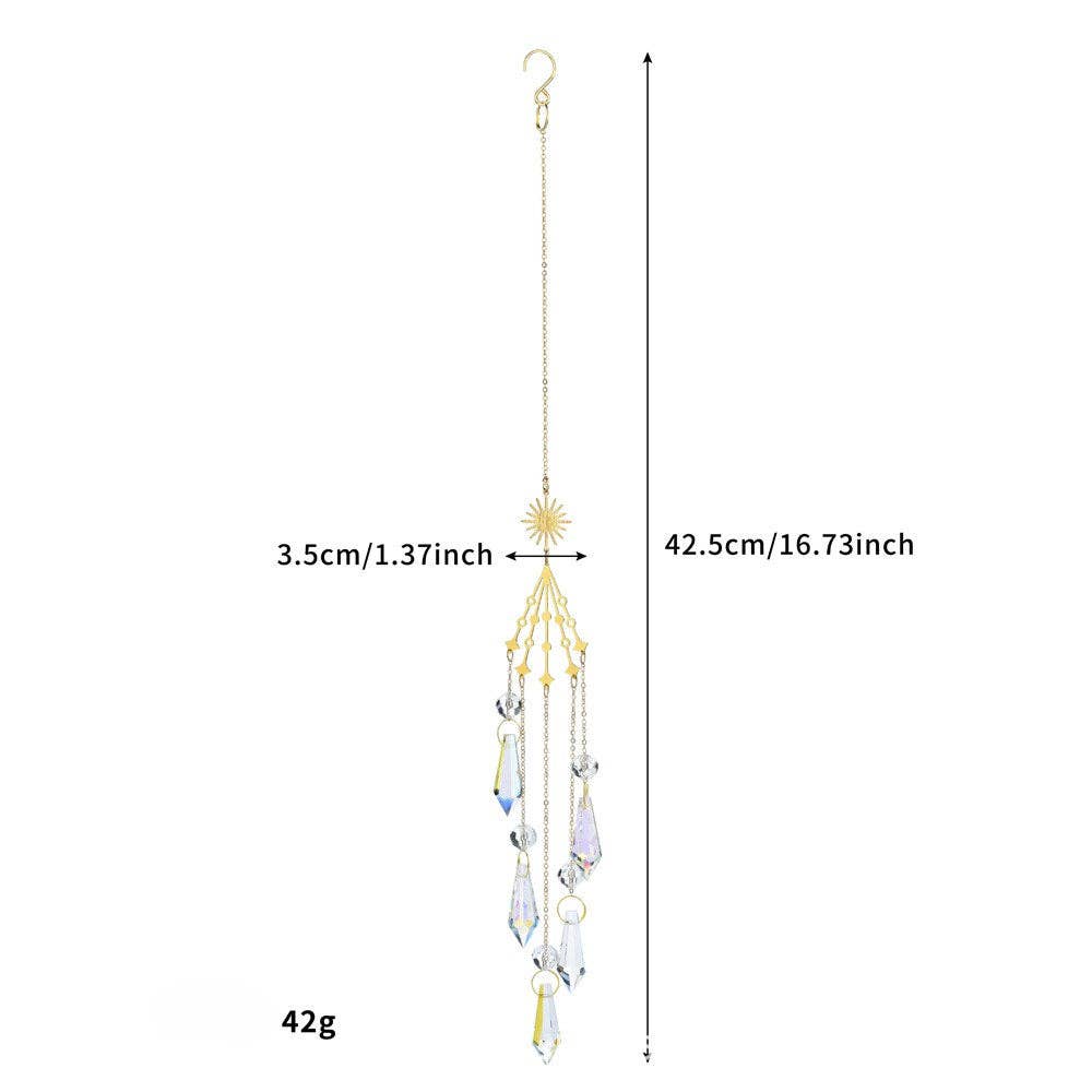 Star Moon Crystal Suncatcher