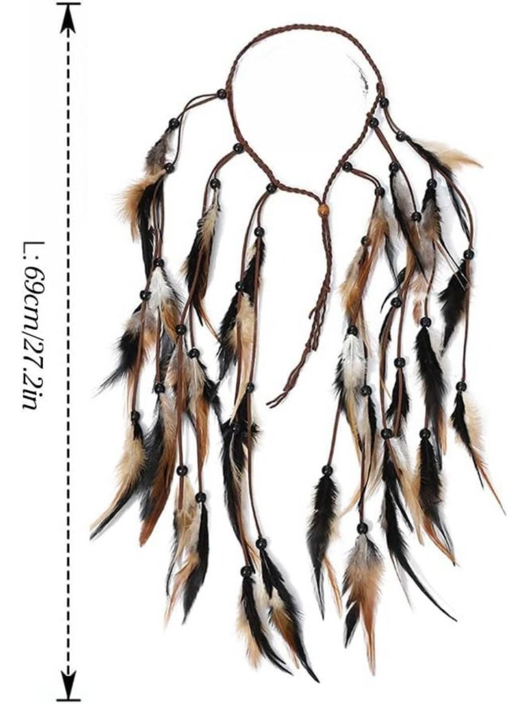Tribal Feather Hair Garland