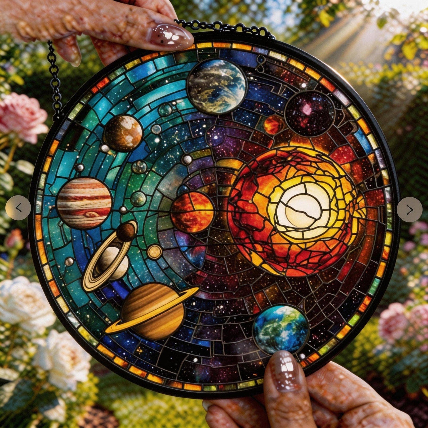 Solar System Stained Glass Suncatcher