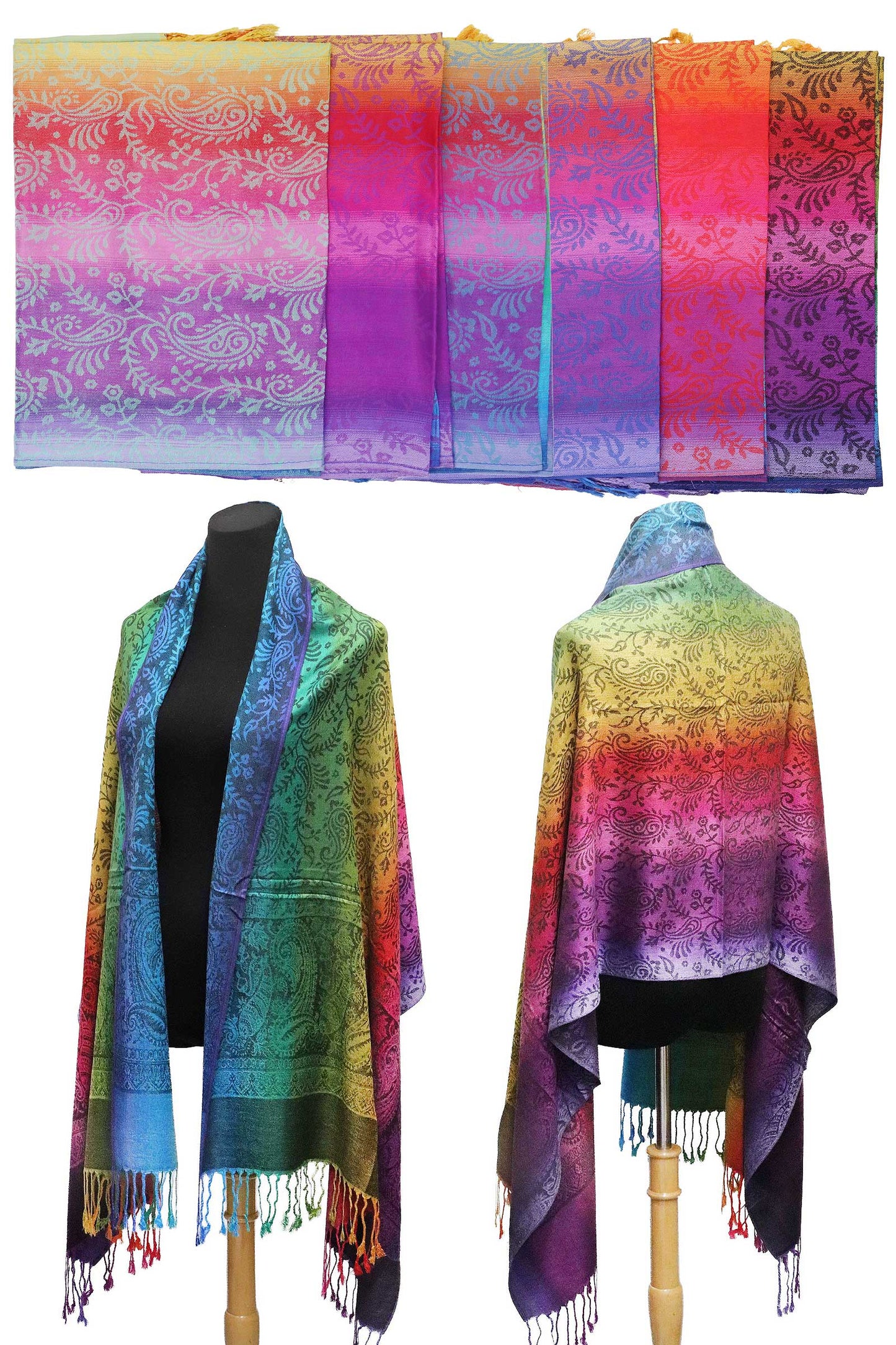 Rainbow Ombre Shawl