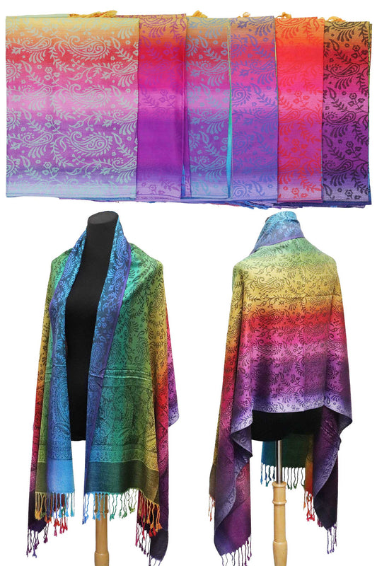 Rainbow Ombre Shawl