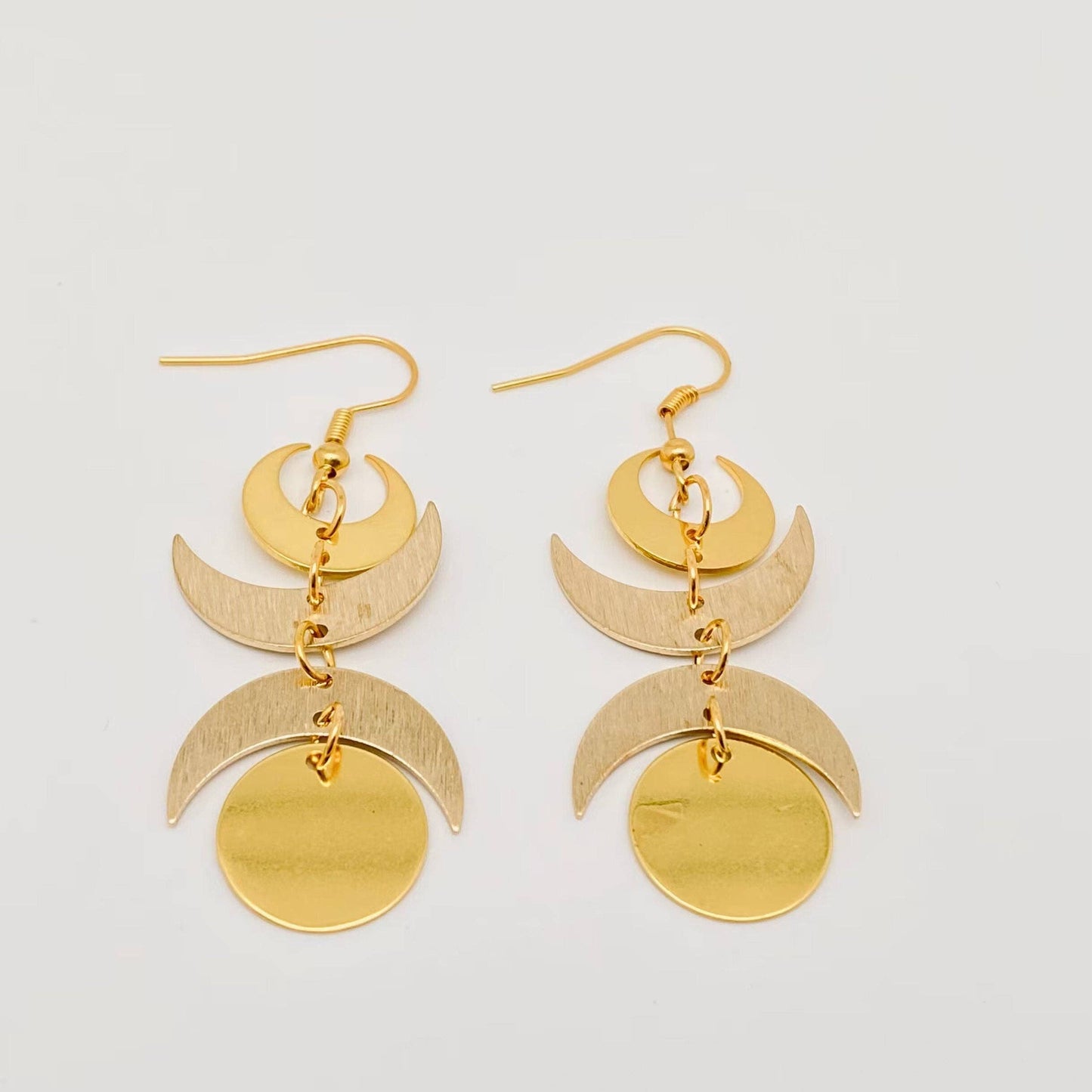 Triple Moon Earrings