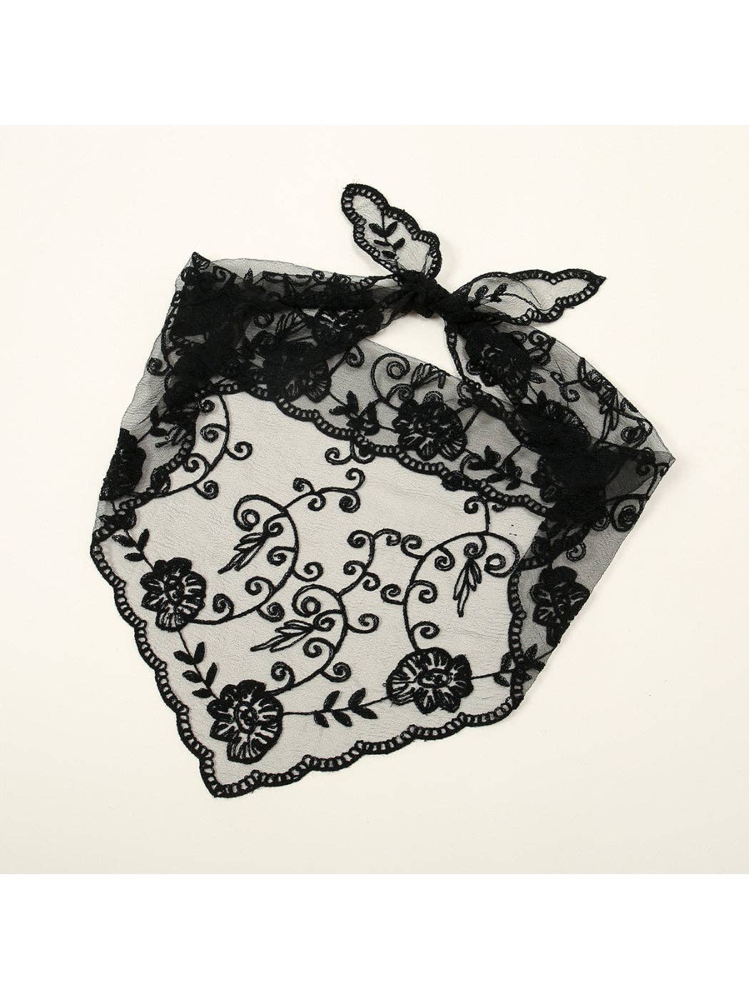 Scarvii - Vintage Floral Lace Hair Wrap