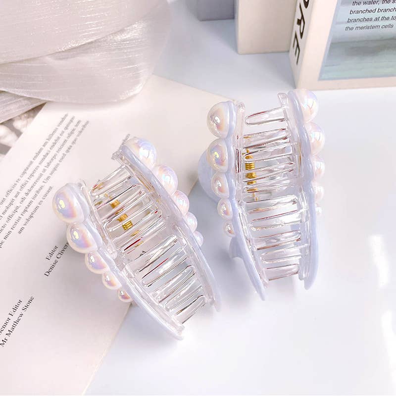 Elegant Pearl Mermaid Tail Hair Claw Clip