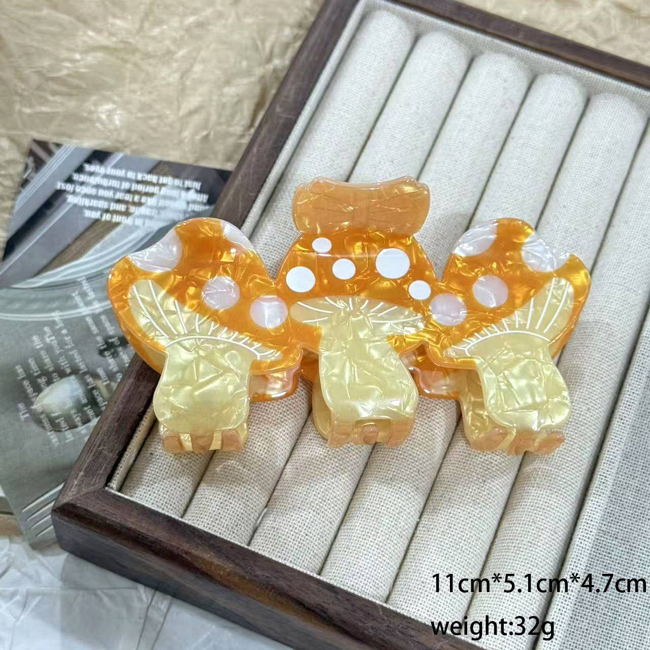 Creative Colorful Triple Mushroom Large Hair Claws