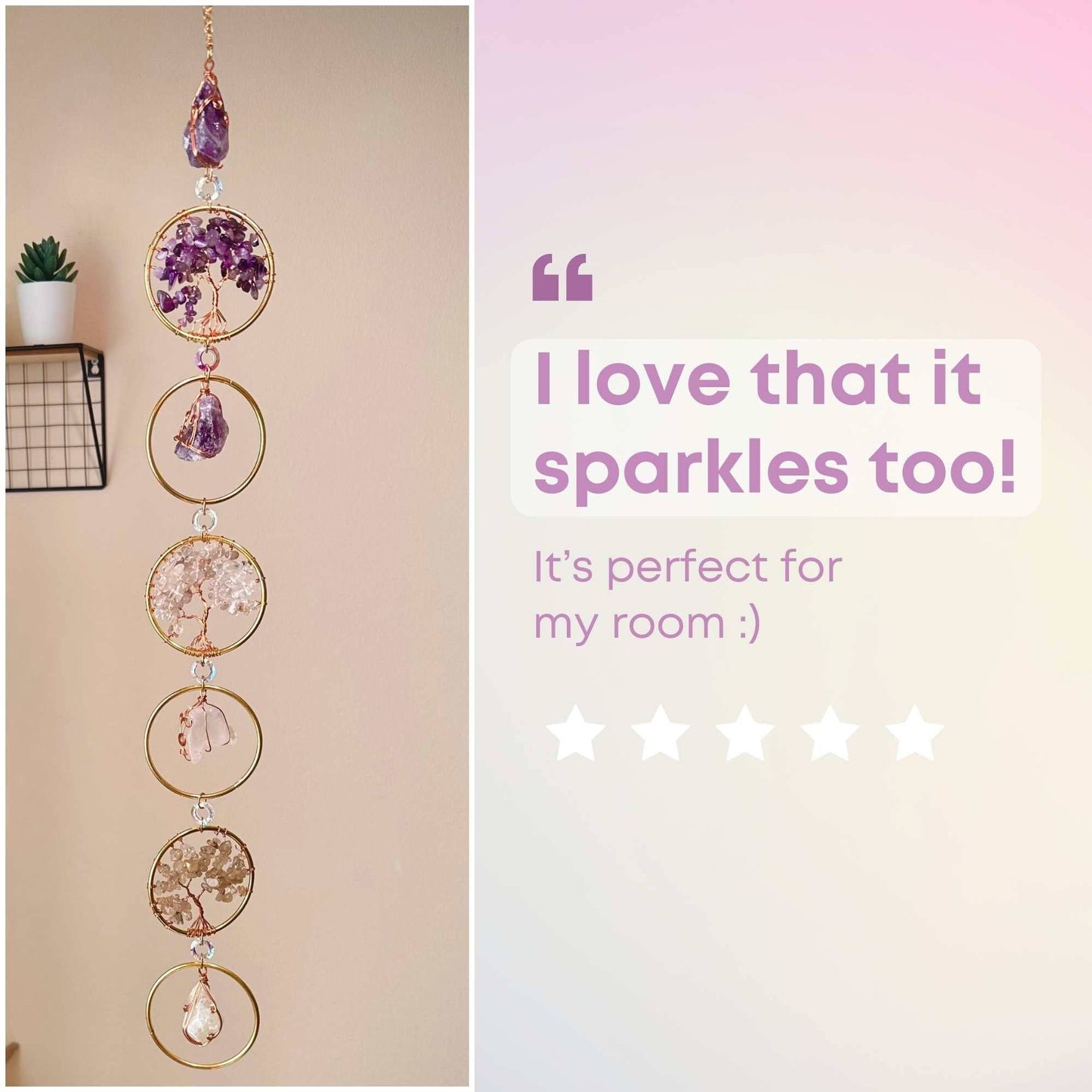 Chakra Gemstone Suncatcher