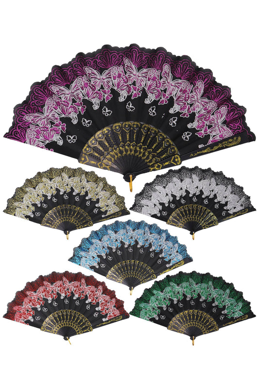 Black Small Butterfly Fan