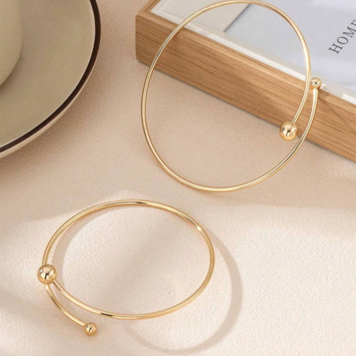 Simple Cross Ball Barcelet Arm Cuff