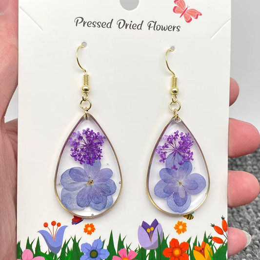 Hydrangea & Queen Anne's Lace Earrings