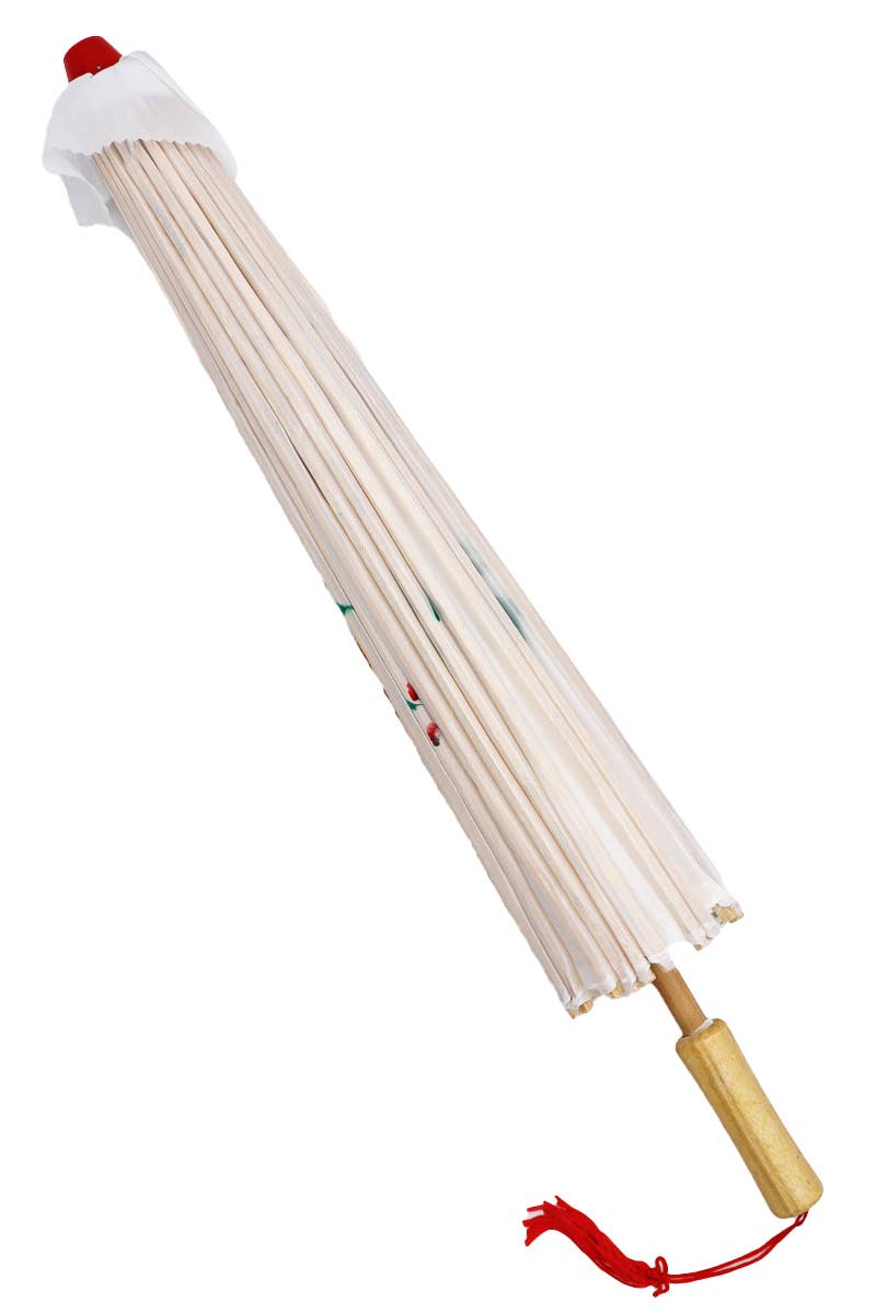 White Floral Sunshade Oilpaper Umbrella