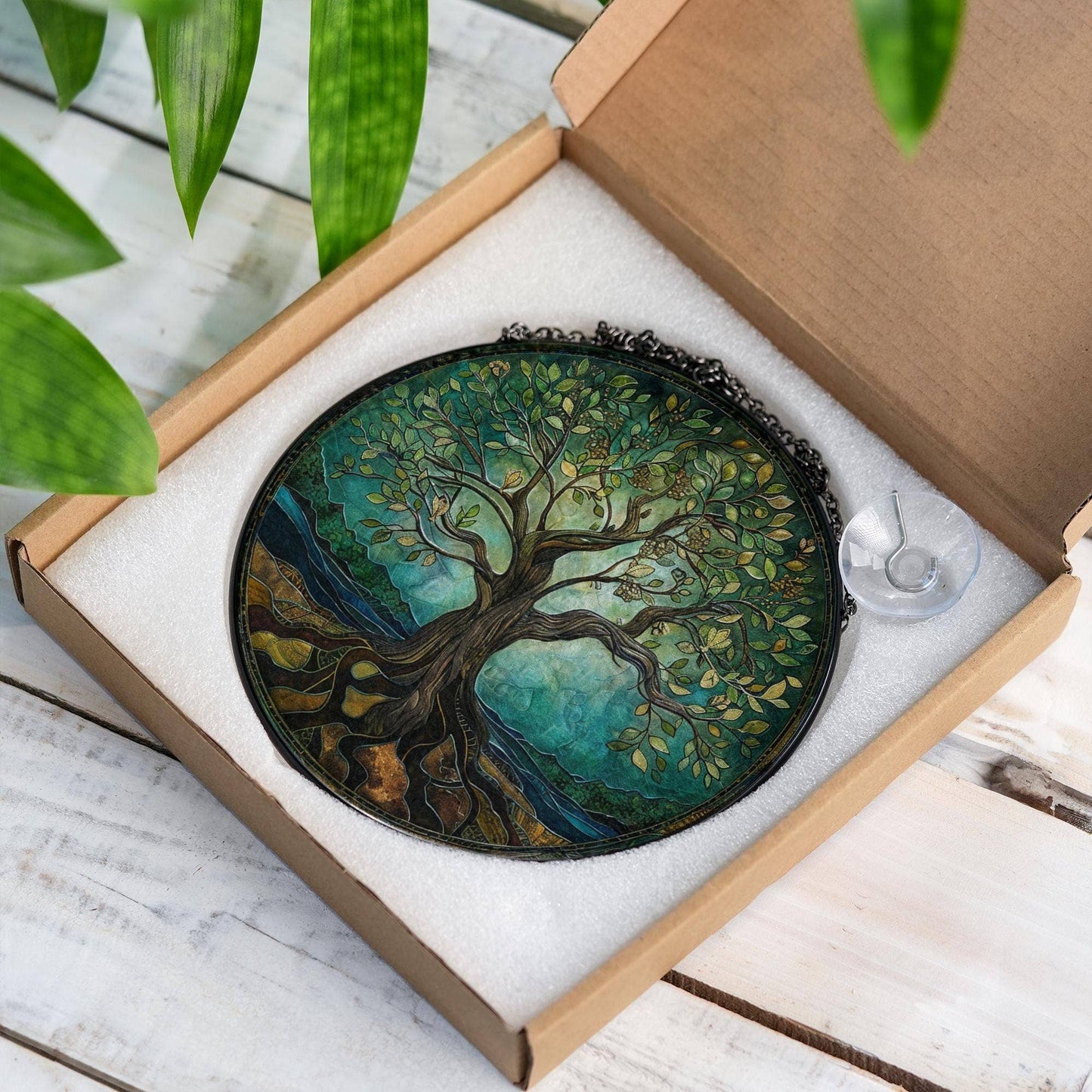 Tree of Life Stained Glass Suncatcher