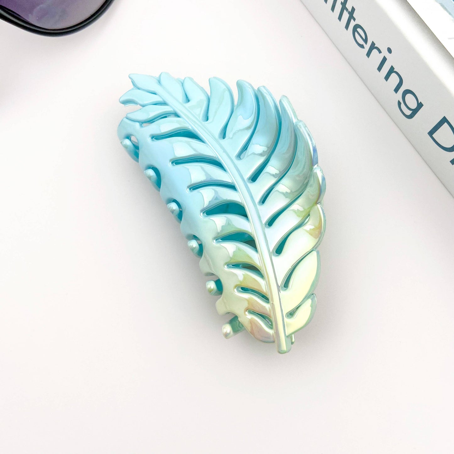Candy Color Gradient Leaf Hair Clip