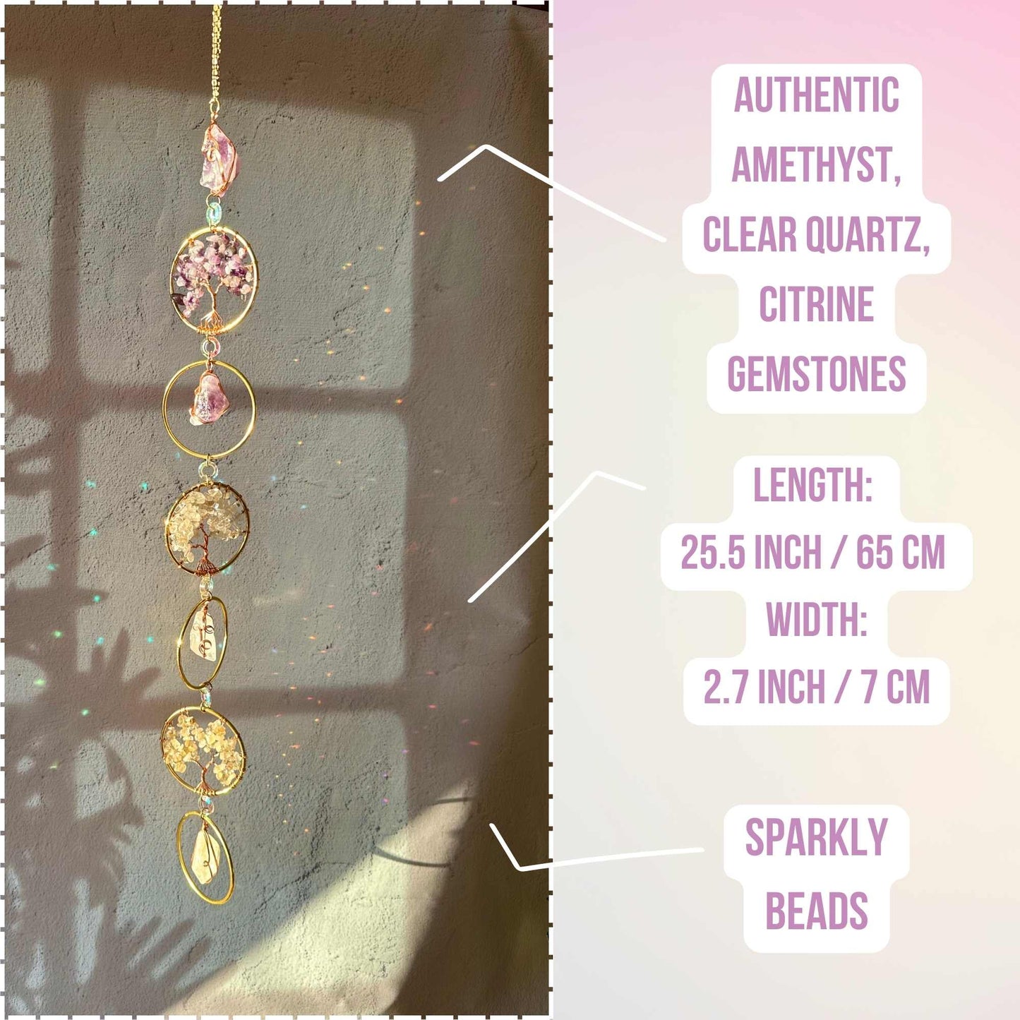 Chakra Gemstone Suncatcher